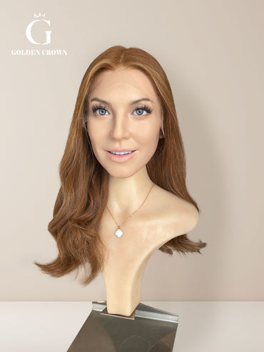 Isabelle Lace Top Base 100 Human Hair Front View GoldenCrownWigs