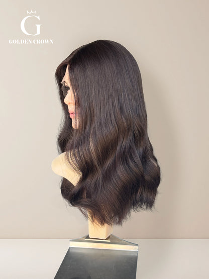 Elara Skin Lace Top Base 100% Human Hair Wigs