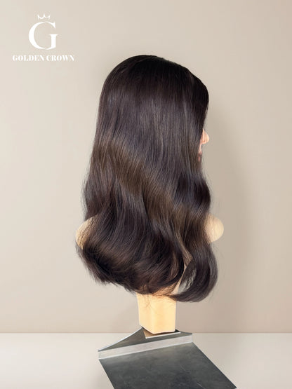 Elara Skin Lace Top Base 100% Human Hair Wigs