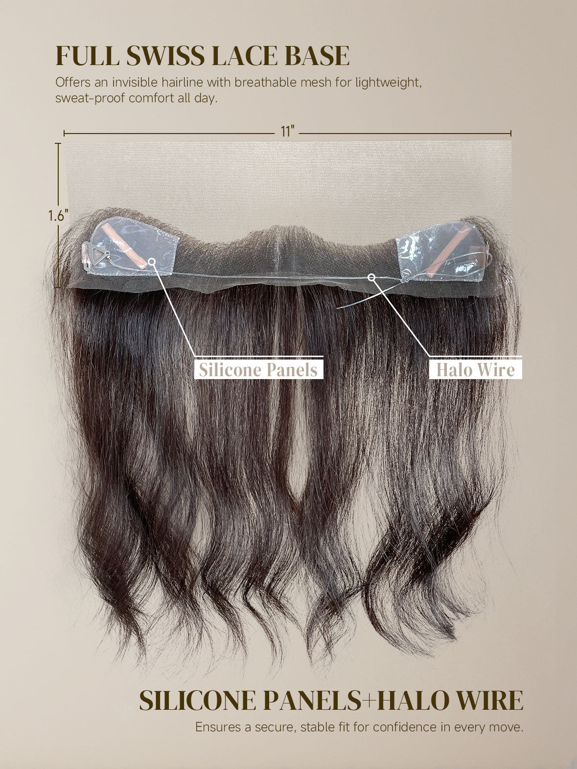Elara 100% Human Hairline Topper