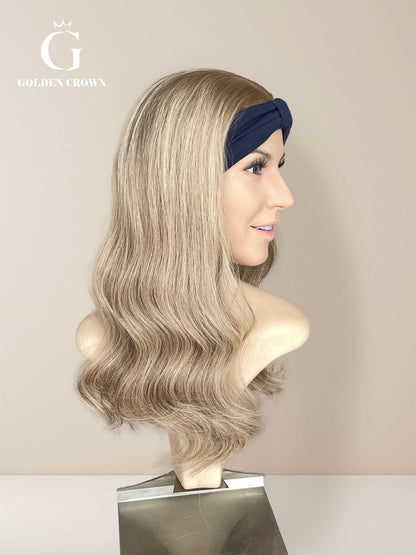 Ingrid Bandfall 100 Human Hair Left Side View GoldenCrownWigs