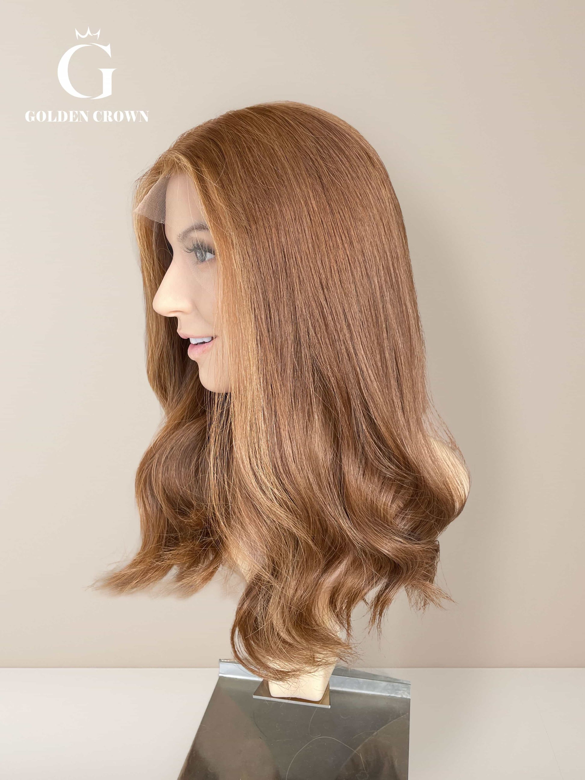 Isabelle Lace Top Base 100 Human Hair Right Side View GoldenCrownWigs