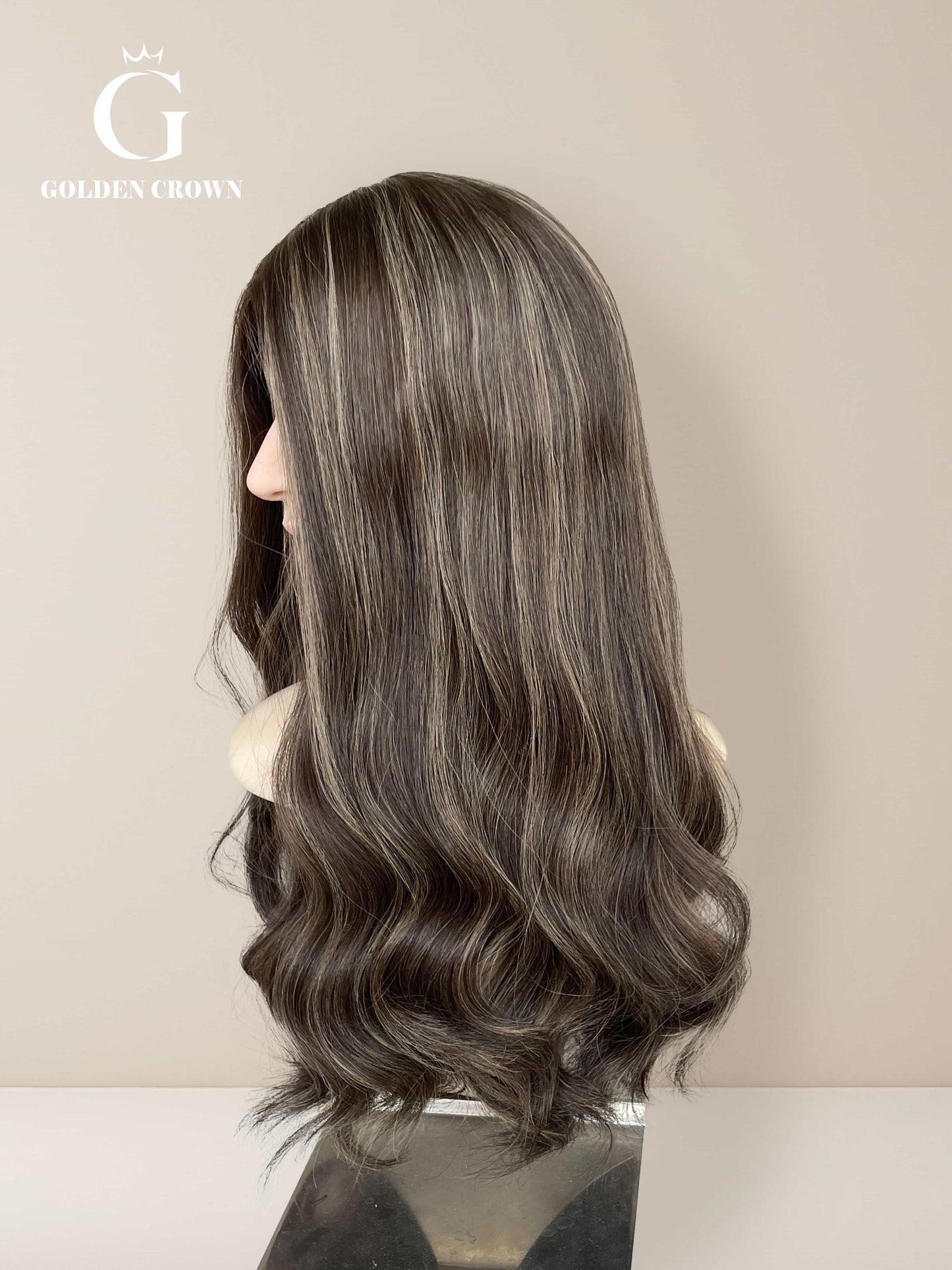 Liora Silk Top Base 100 Human Hair Right Side View GoldenCrownWigs