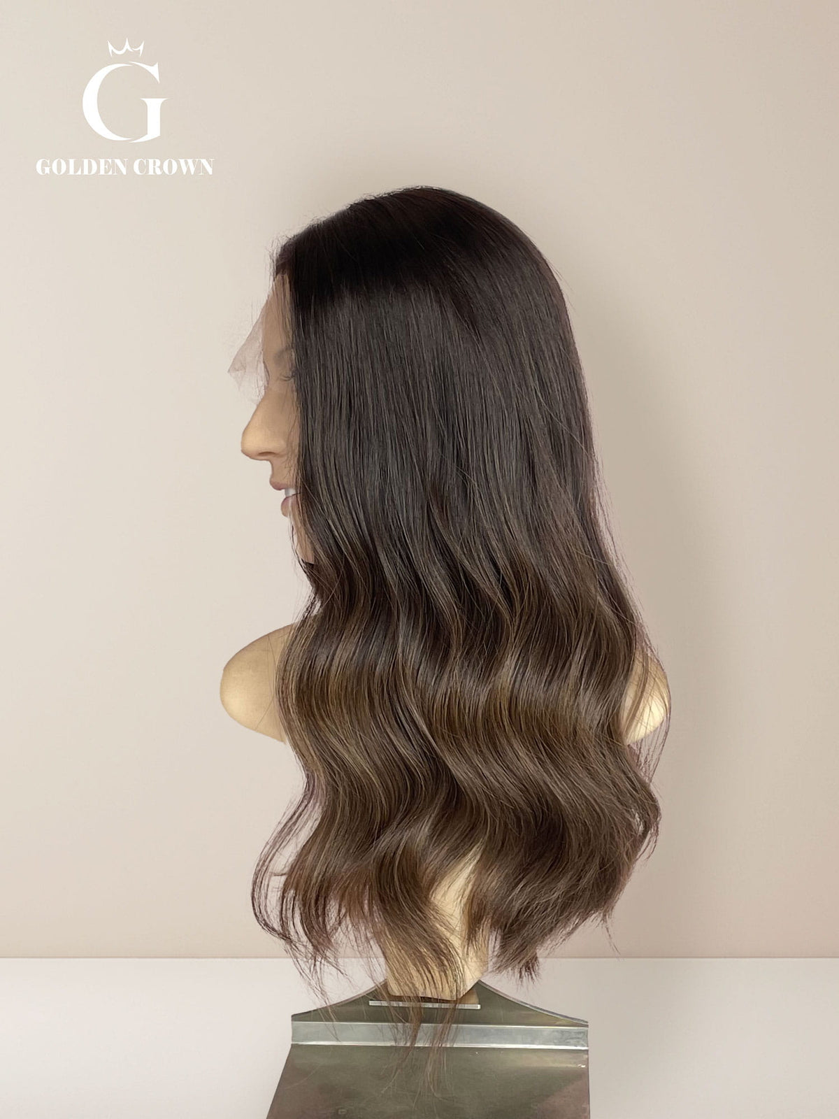 Lydia 22" Lace Top Base 100% Human Hair Wigs (Slight Layer)