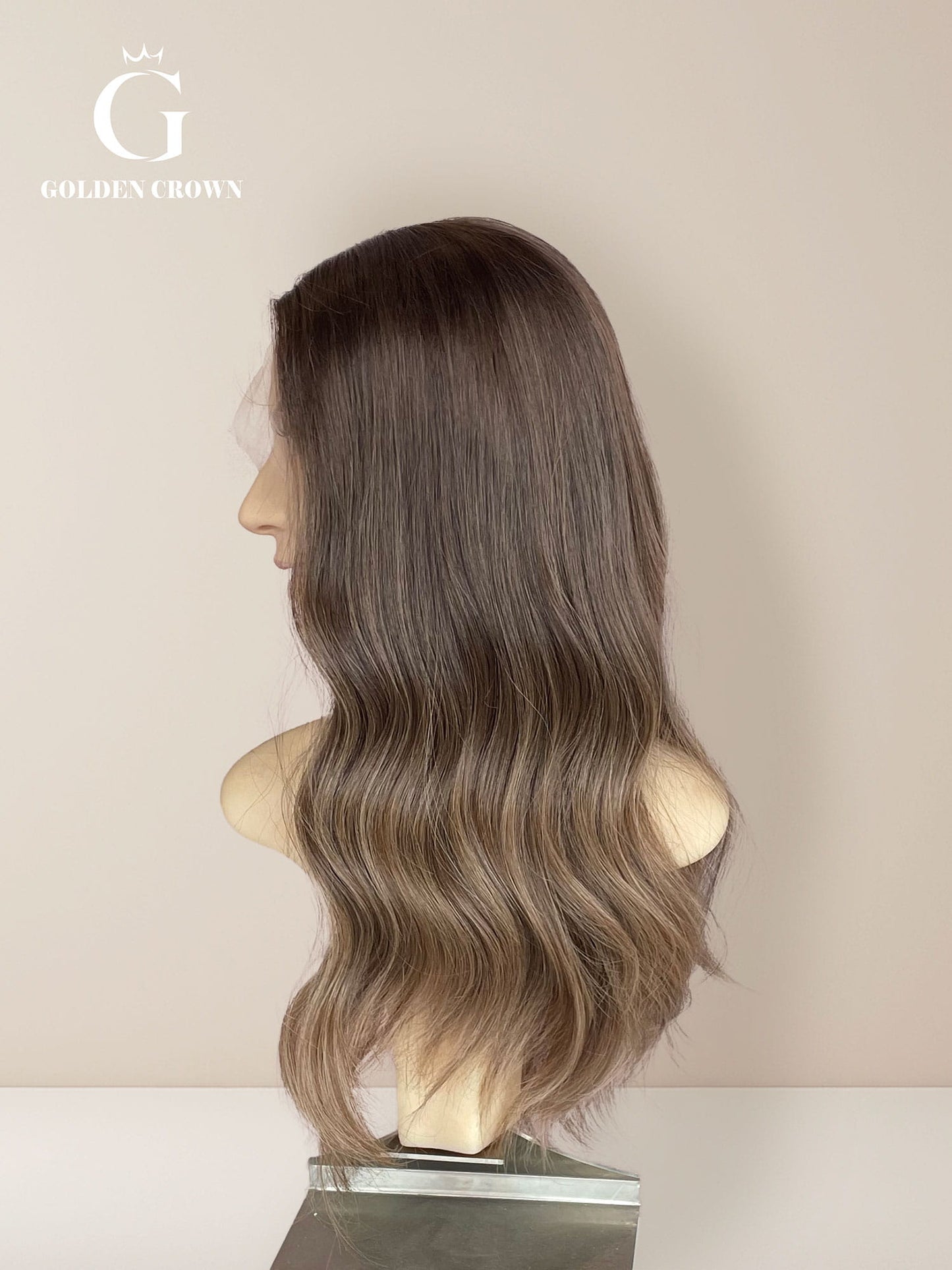 Victoria lace top left side view GoldenCrownWigs