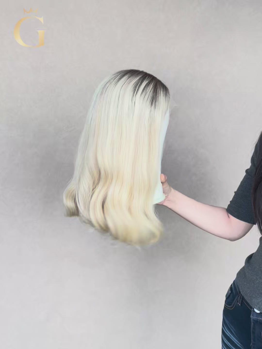 Emma Skin Lace Top Base 100% Human Hair Wigs Showcase GoldenCrownWigs