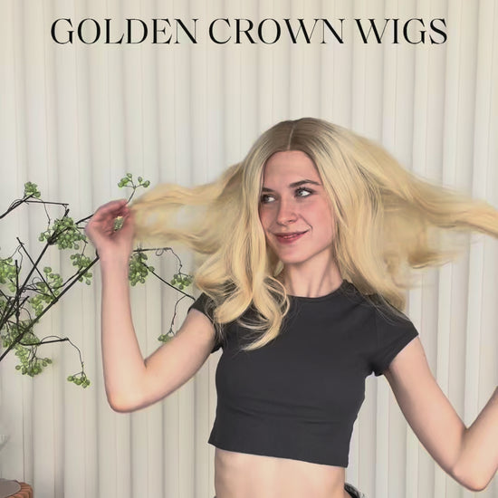 Grace Lace Top Base 100% Human Hair Wigs Model Showcase GoldenCrownWigs.com