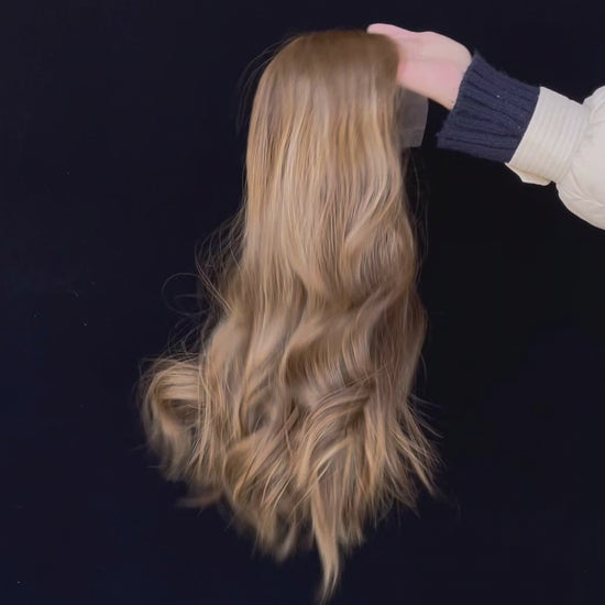 Nora Lace Top Base 100% Human Hair Wigs Showcase GoldenCrownWigs.com