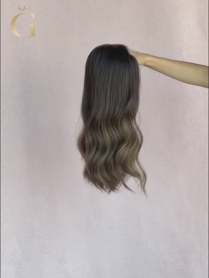 Lydia 22" Lace Top Base 100% Human Hair Wigs (Slight Layer)