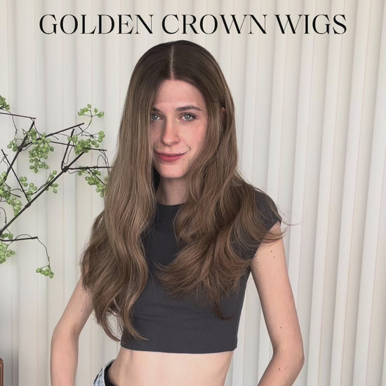 Teddy Lace Top Base 100% Human Hair Wigs Model Showcase GoldenCrownWigs.com