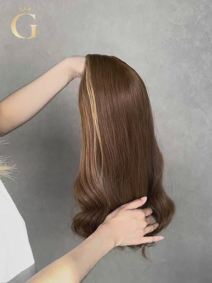 Isabelle Celeste Lace Top Base 100% Human Hair Showcase GoldenCrownWigs