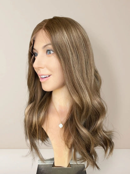 Sophie Lace Top Base 100% Human Hair Wigs Right Side View GoldenCrownWigs.com