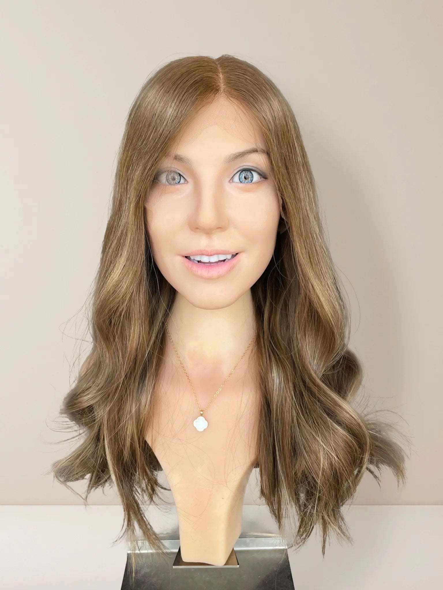 Sophie Lace Top Base 100% Human Hair Wigs Front View GoldenCrownWigs.com